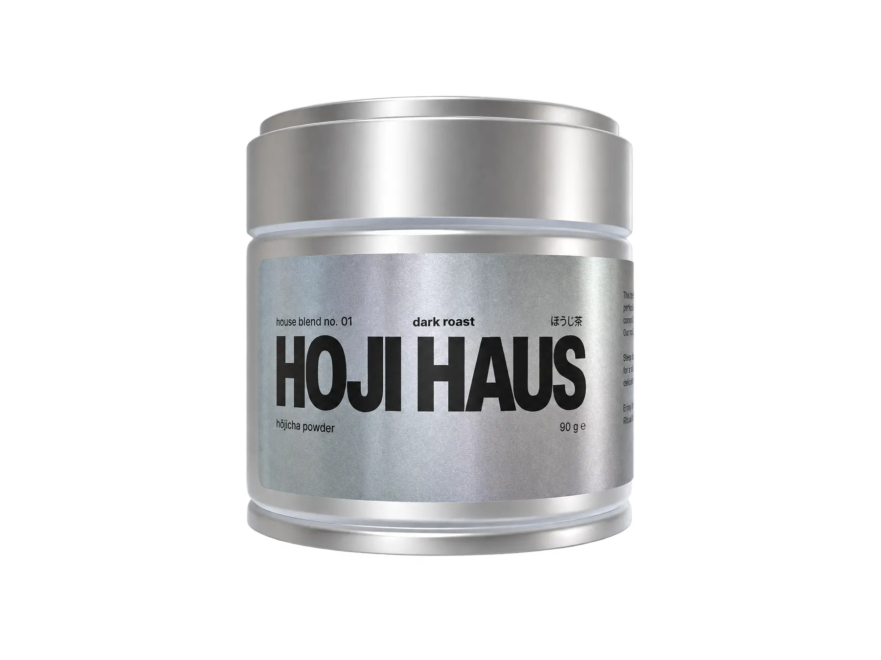 Hoji Haus hōjicha powder tin